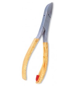 Nail Cutter, Single Spring. Half Gold.