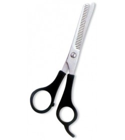 Thinning Scissor. One Blade Teeth. Plastic Handle. Satin Finish.