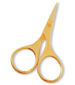 Cuticle Scissor. Full Gold.