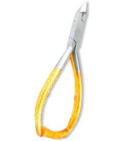 Cuticle Nipper, Double Spring w/lock. Half Gold.
